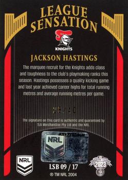 2023 NRL Traders Elite - League Sensations Signature Black #LSB09 Jackson Hastings Back